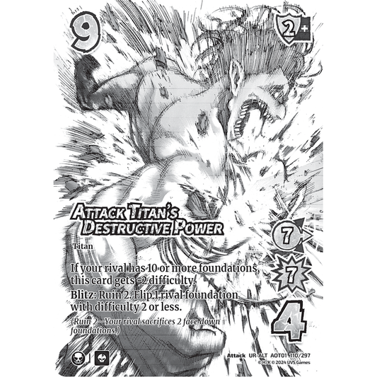 Attack Titan's Destructive Power, 110/297, UR-ALT, UniVersus, Attack on Titan: Battle for Humanity