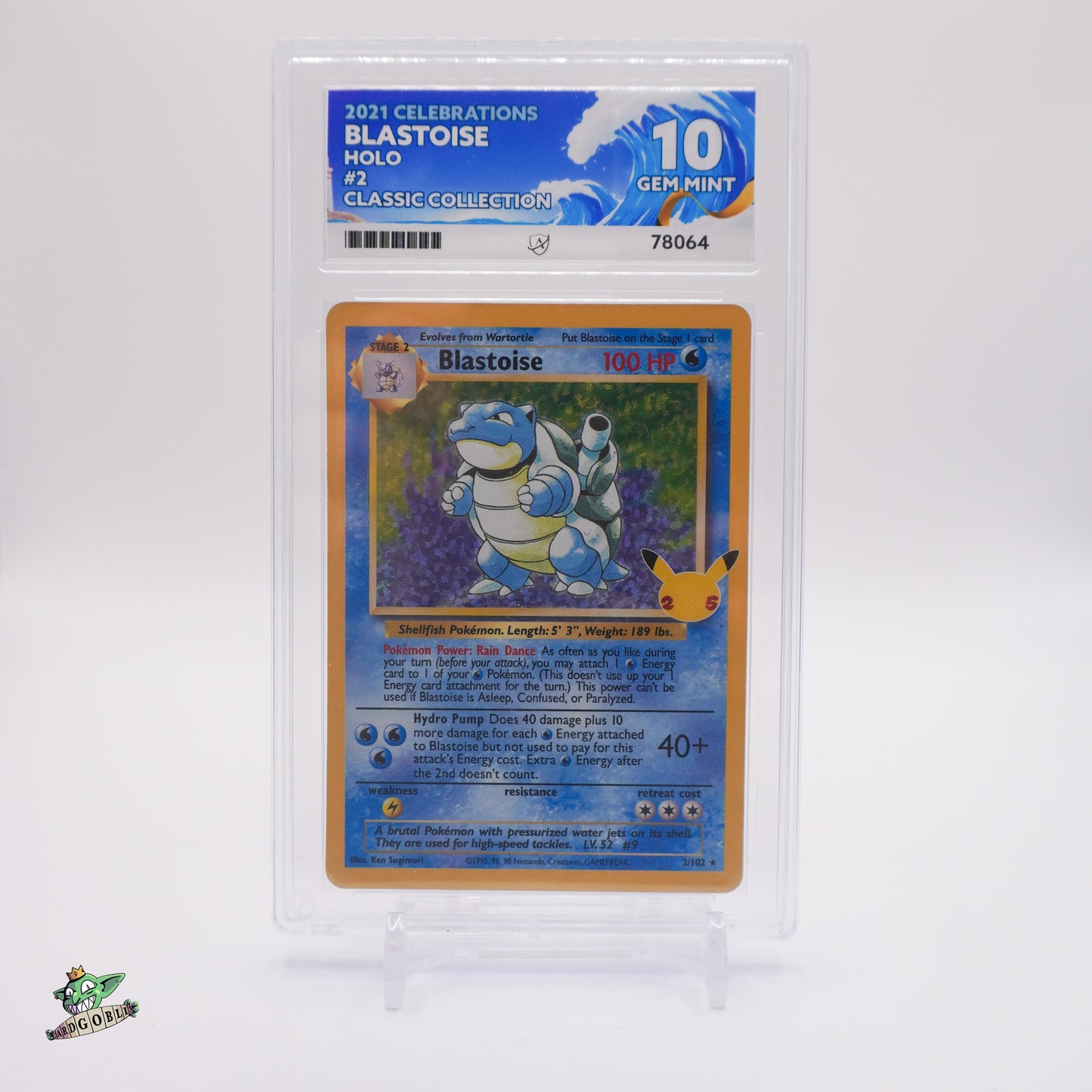 Blastoise - 2 Celebrations ACE 10 GEM MINT
