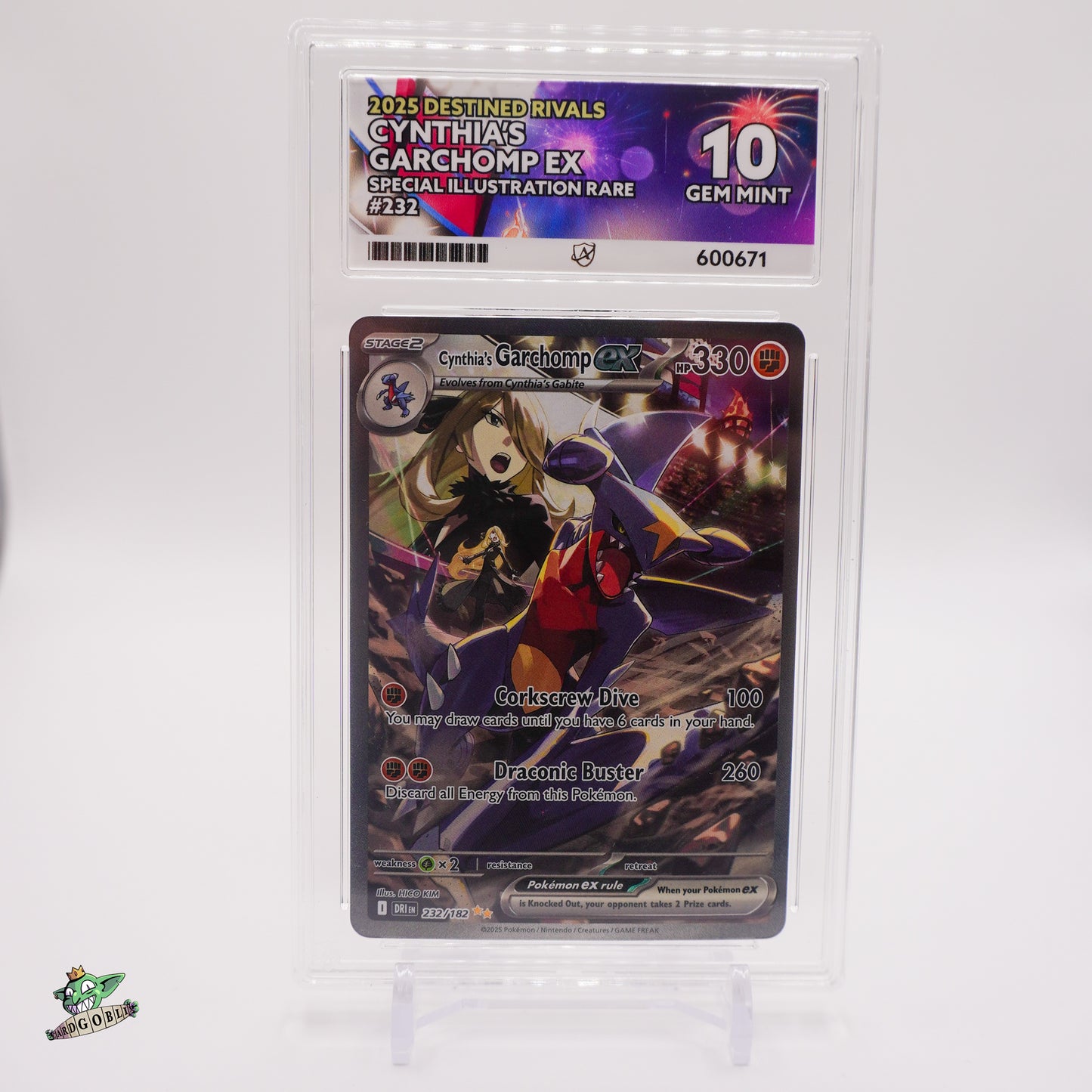 Cynthia's Garchomp EX - 232 Destined Rivals ACE 10 GEM MINT