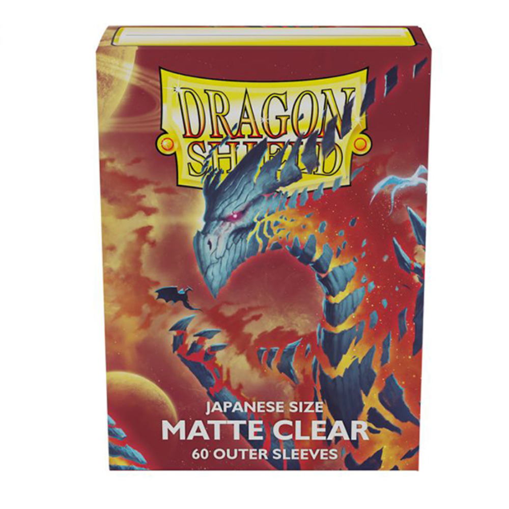 Dragon Shield - Matte Outer Japanese Size Sleeves 60pk - Clear Outer