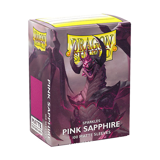 Pink standard sleeves with sparkles for card games