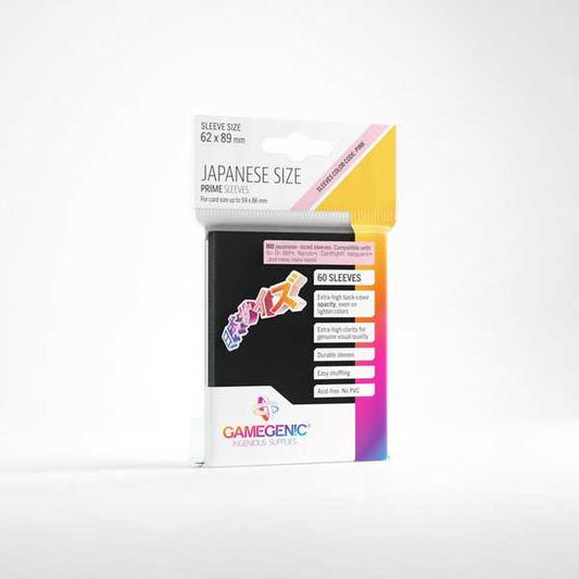 Gamegenic Prime Japanese Sized Sleeves Black (60)