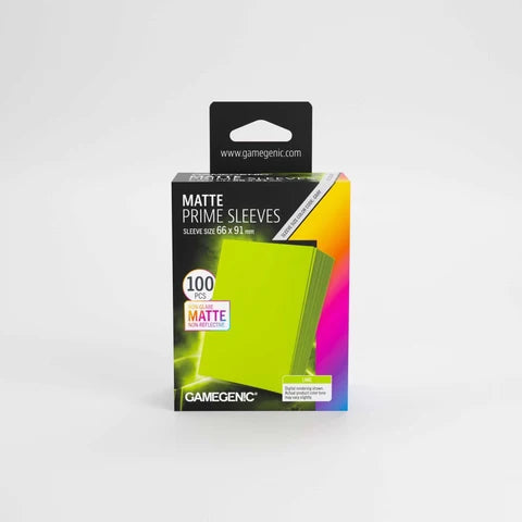 Gamegenic Prime Matte Sleeves - Lime (100)