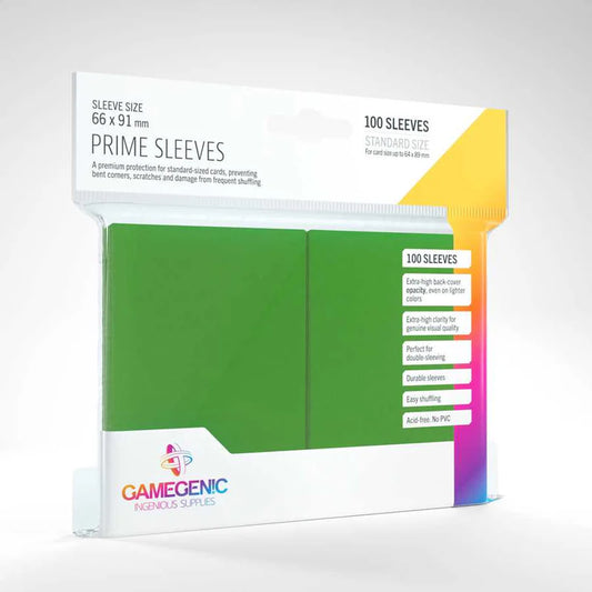 Gamegenic Prime Sleeves - Green (100)