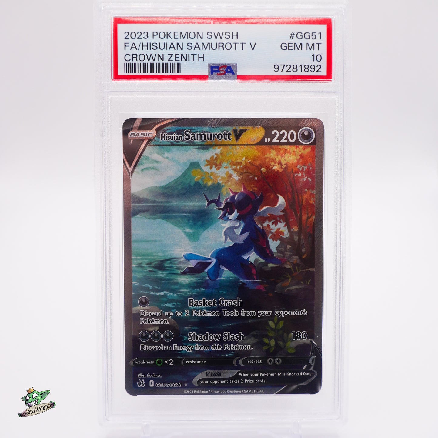 Hisuian Samurott V - GG51 Crown Zenith PSA 10 GEM MT
