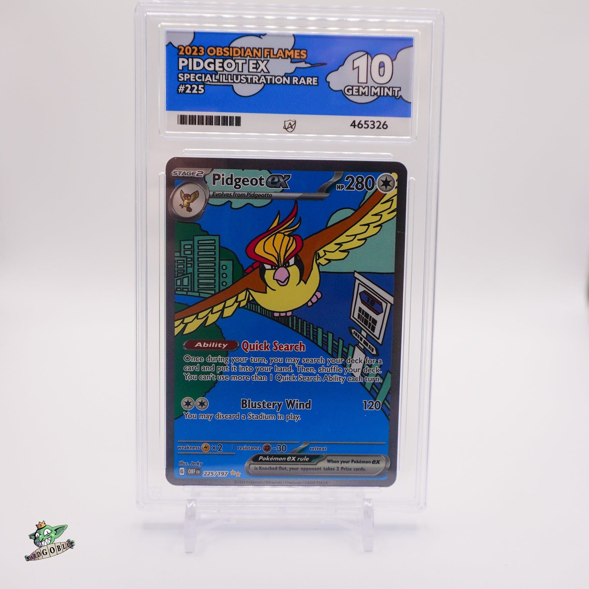 Pidgeot EX - 225 Obsidian Flames ACE 10 GEM MINT