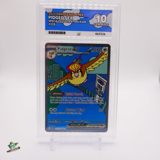 Pidgeot EX - 225 Obsidian Flames ACE 10 GEM MINT