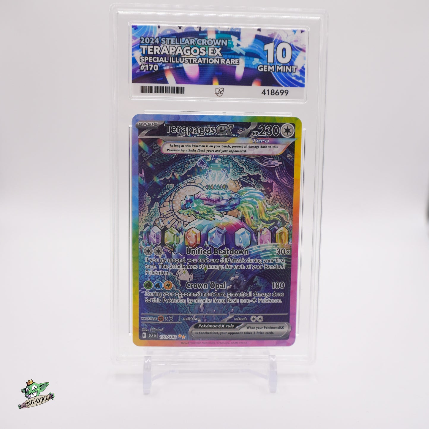 Terapagos EX - 170 Stellar Crown ACE 10 GEM MINT