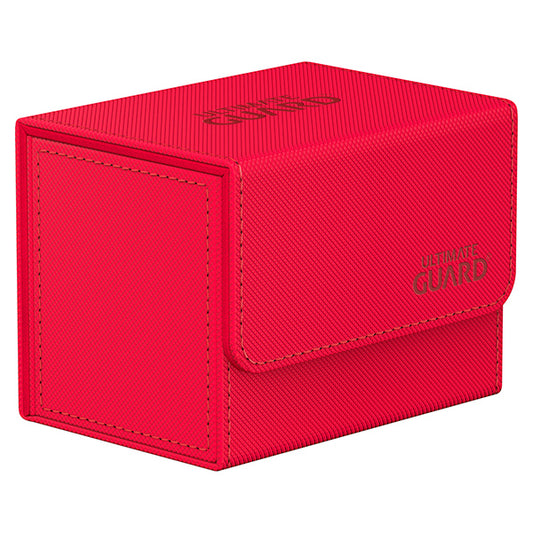 Red card storage box with 'Ultimate Guard' branding on a white background