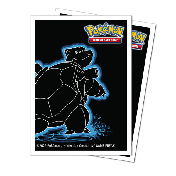 Ultra Pro - Pokemon - Neon Kanto - 105ct Apex Deck Protector Sleeves - Blastoise