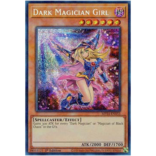 Dark Magician Girl, MP24-EN053, Prismatic Secret Rare, Yu-Gi-Oh!, 25th Anniversary Tin: Dueling Mirrors