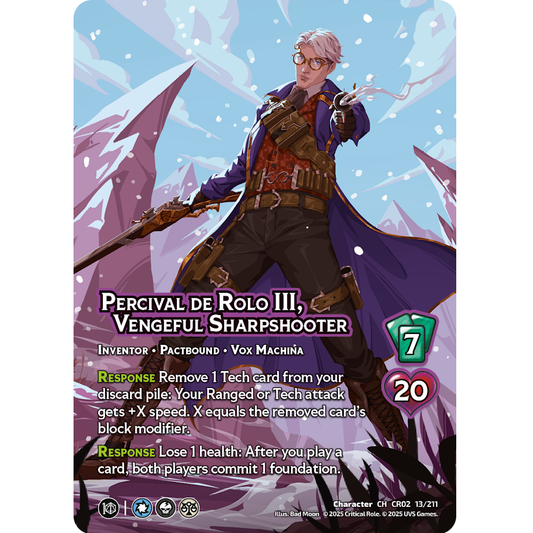 Percival de Rolo III, Vengeful Sharpshooter, 13/211, CH, UniVersus, Critical Role: Heroes Of Exandria