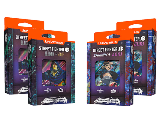 Street Fighter M.Bison + JP and Cammy + Juri  Universus Challenger Deck Display