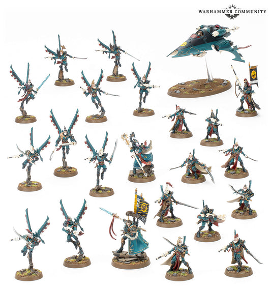 Warhammer 40 Aeldari minifigures for Eldritch Raiders