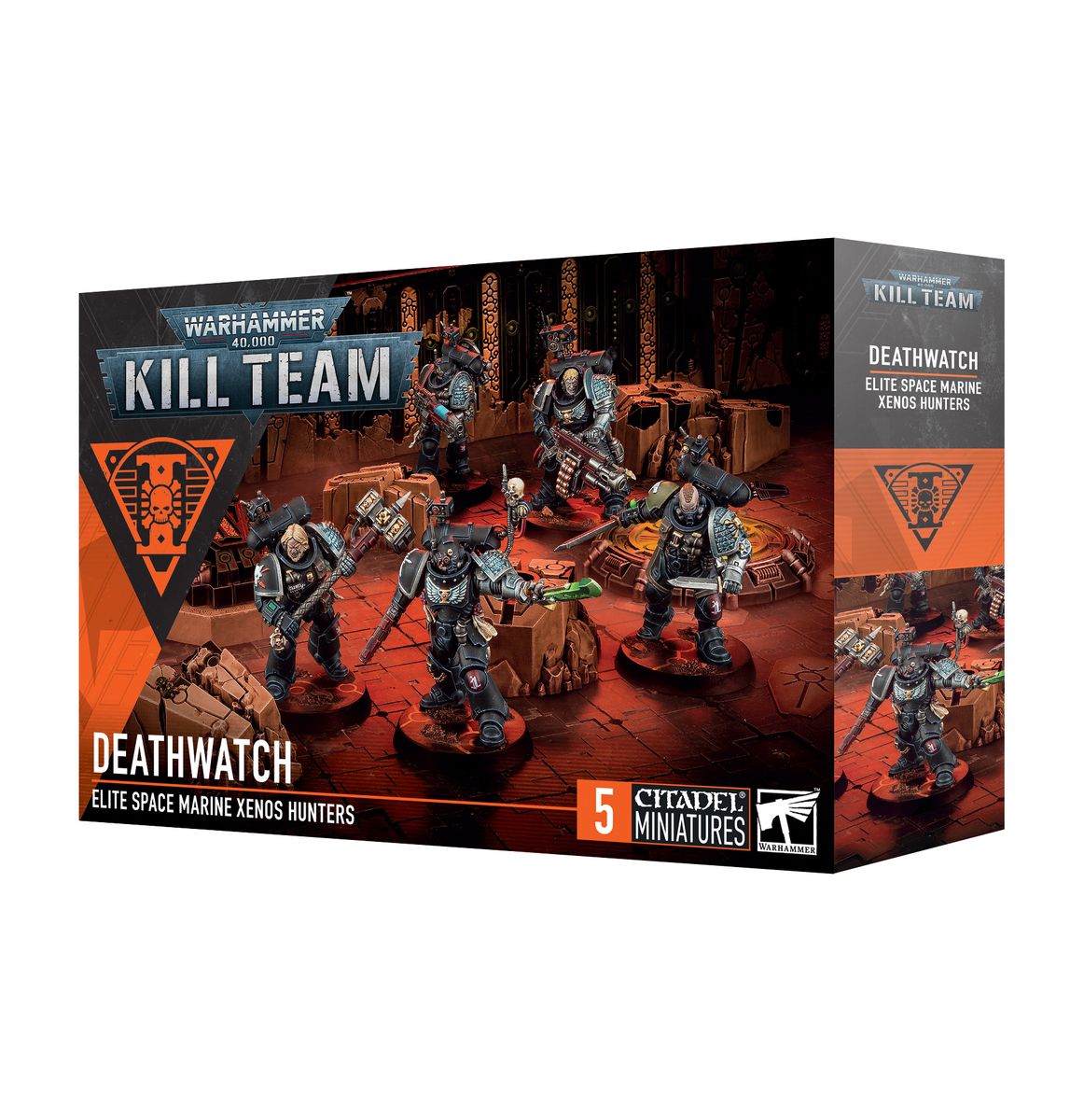 Warhammer 40 Kill Team box showing Deathwatch Space Marines