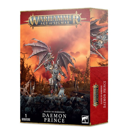 Warhammer Age of Sigmar box depicting Slaves to Darkness Daemon Prince