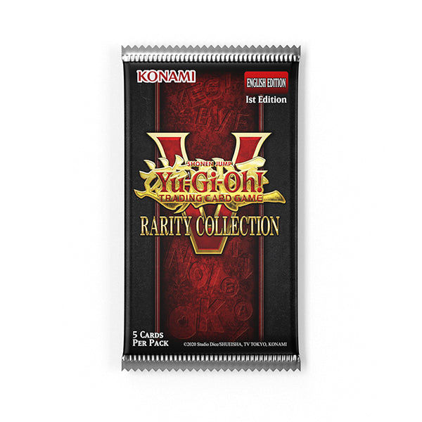 Rarity collection V pack on a white background for Yu-Gi-Oh!