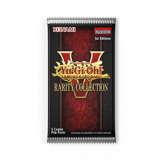Rarity collection V pack on a white background for Yu-Gi-Oh!