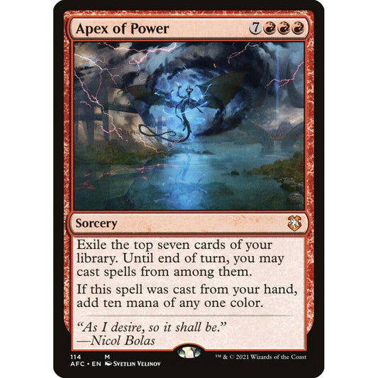 Apex of Power mythic 114 Magic the Gathering Forgotten Realms Commander