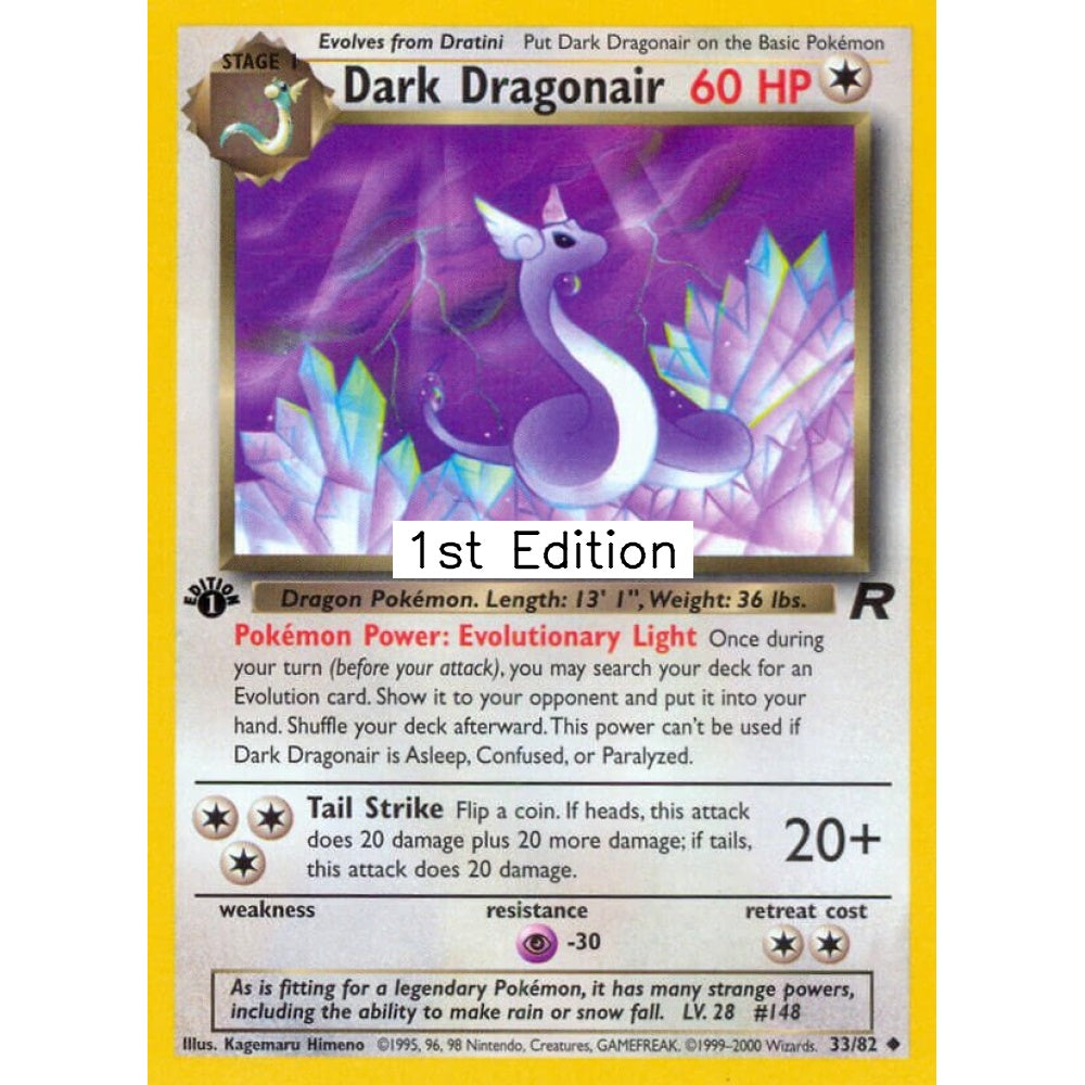 Dark Dragonair Uncommon 33/82 Pokemon Card Game Team Rocket