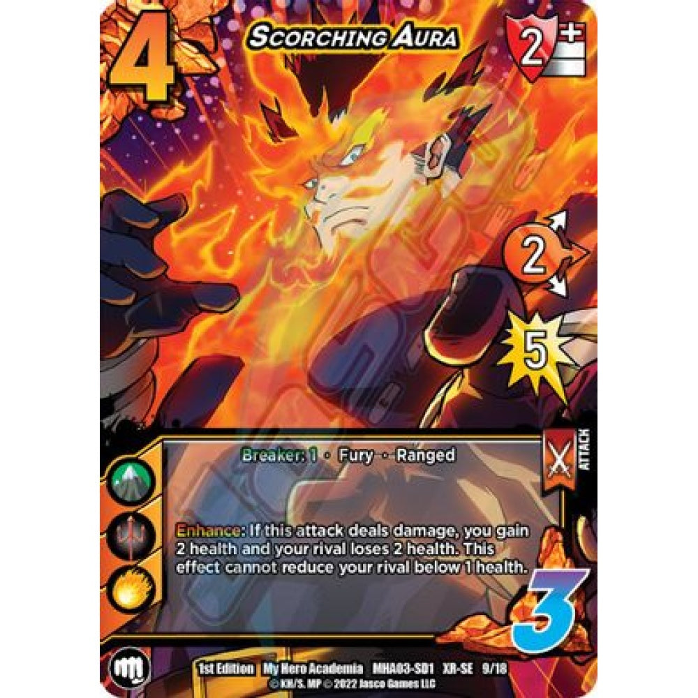 Scorching Aura, 9/18, XR-SE, UniVersus, MHA03 Heroes Clash