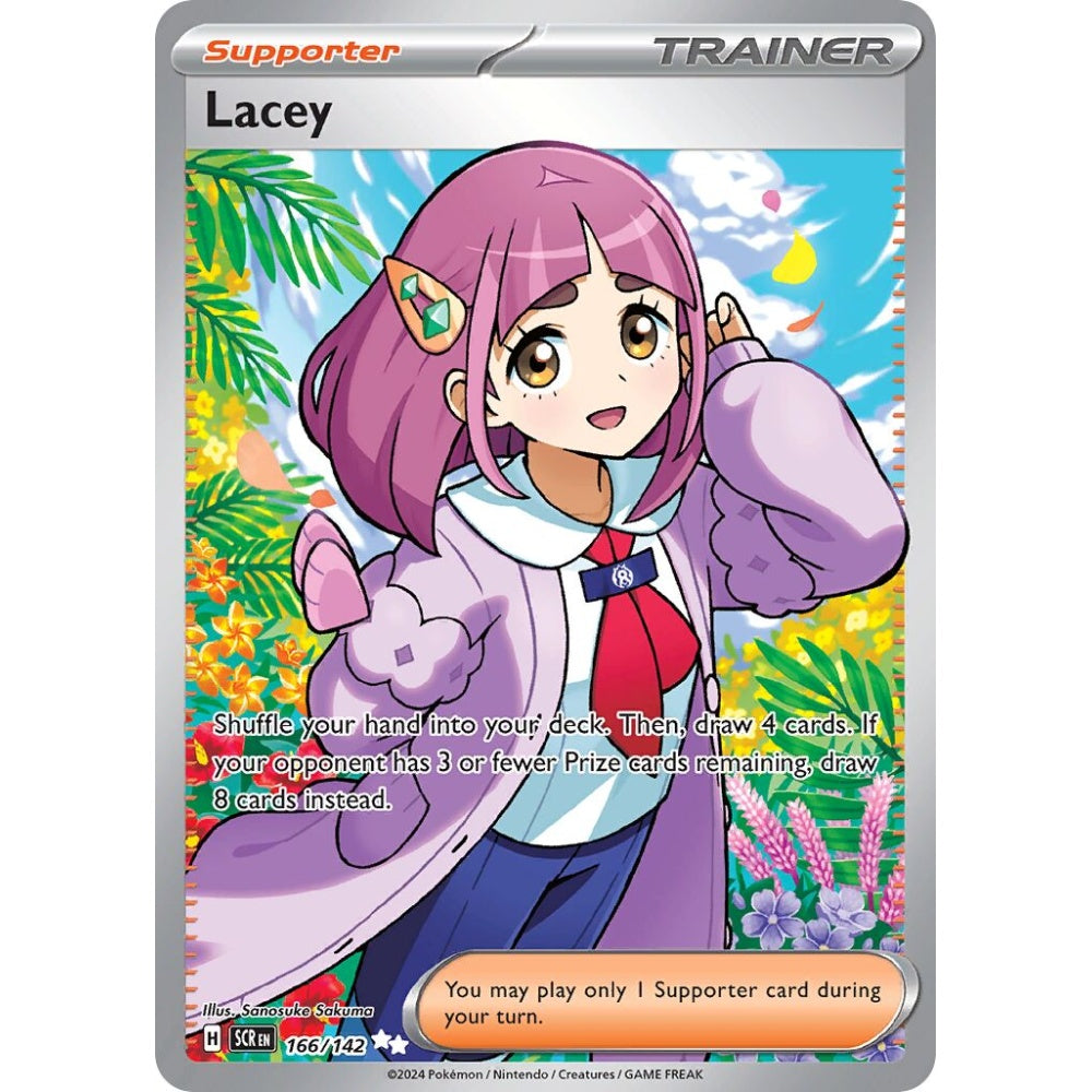 Lacey Ultra Rare 166/142 Pokemon Card Game Stellar Crown