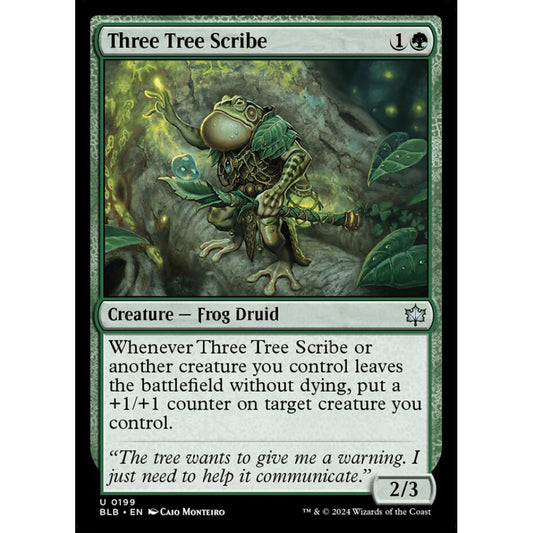 Three Tree Scribe, 199, uncommon, Magic: The Gathering, Bloomburrow