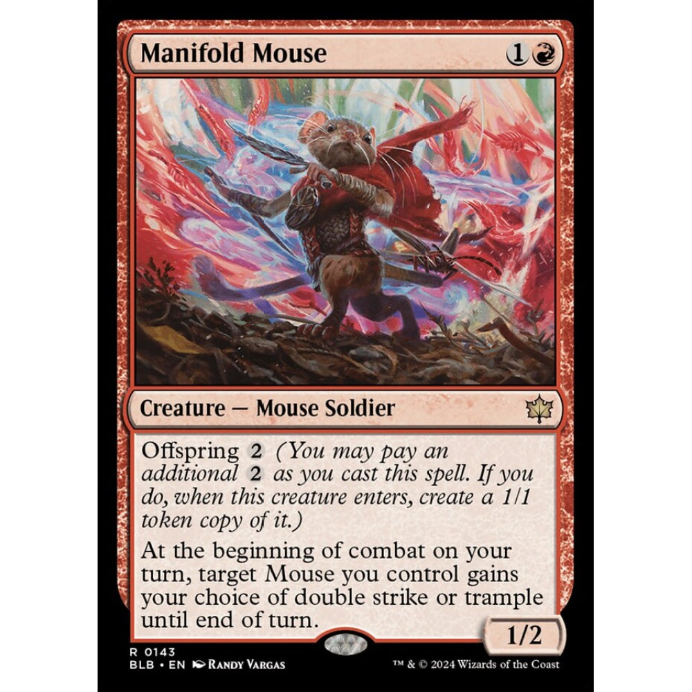 Manifold Mouse, 143, rare, Magic: The Gathering, Bloomburrow