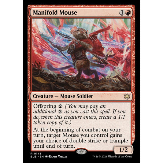 Manifold Mouse, 143, rare, Magic: The Gathering, Bloomburrow