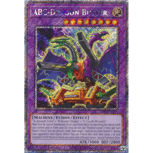 ABC-Dragon Buster RA04-EN271 QCR Quarter Century Secret Rare Yu-Gi-Oh Quarter Century Stampede in Art