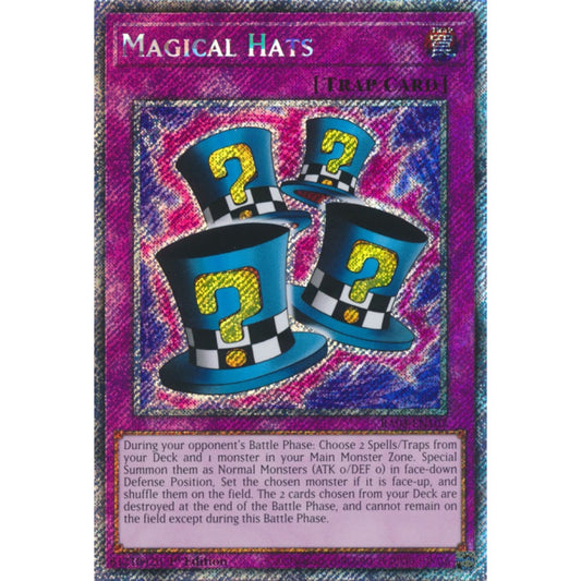 Magical Hats RA03-EN107 Platinum Platinum Secret Rare Yu-Gi-Oh Quarter Century Bonanza in Art