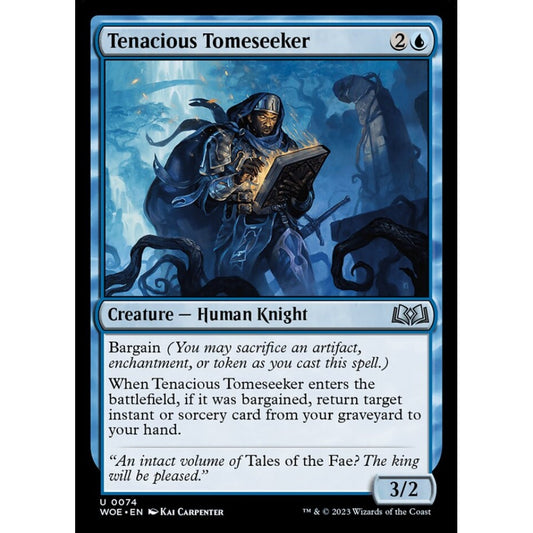 Tenacious Tomeseeker, uncommon, 74, Magic the Gathering, Wilds of Eldraine