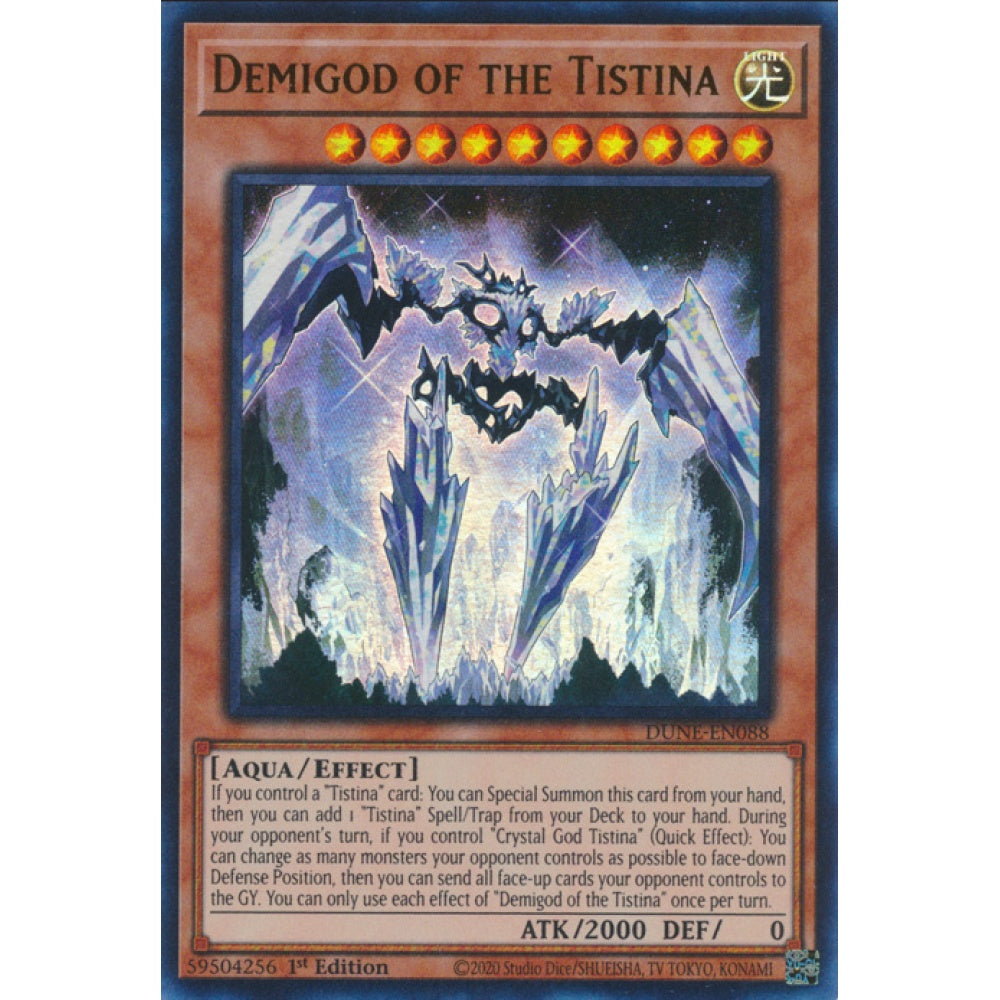 Demigod of the Tistina, DUNE-EN088, Ultra Rare, Yu-Gi-Oh!, Duelist Nexus