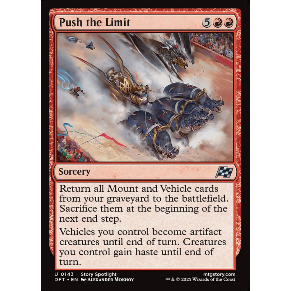 Push the Limit, 143, uncommon, Magic: The Gathering, Aetherdrift