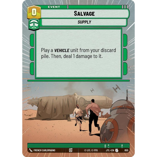 Salvage, U, JTL 855) Hyperspace Foil, Star Wars Unlimited