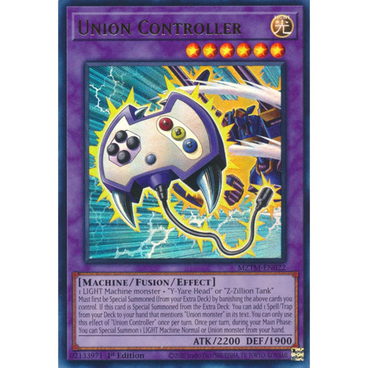 Union Controller MZTM-EN022 Ultra Ultra Rare Yu-Gi-Oh Maze of the Master in Art