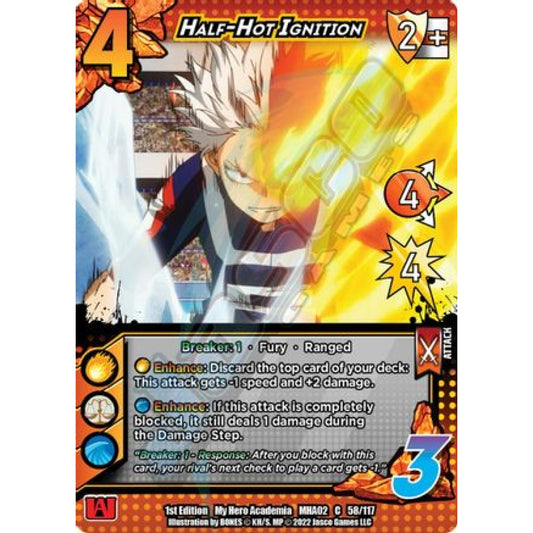 Half-Hot Ignition, 58/117, C, UniVersus, MHA02 Crimson Rampage