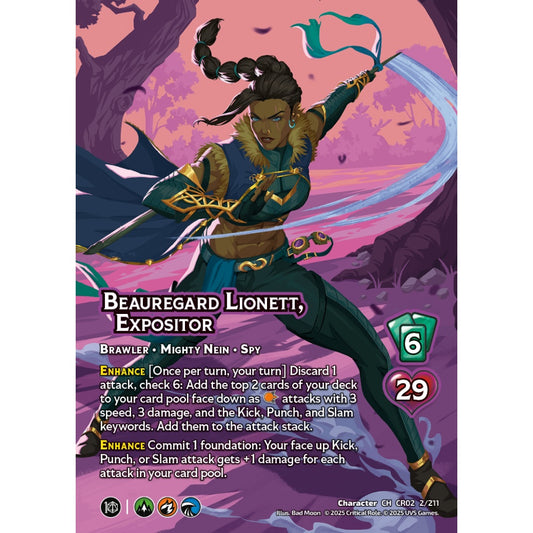 Beauregard Lionett, Expositor, 2/211, CR02, Universus, Critical Role: Heroes Of Exandria, Character, CH