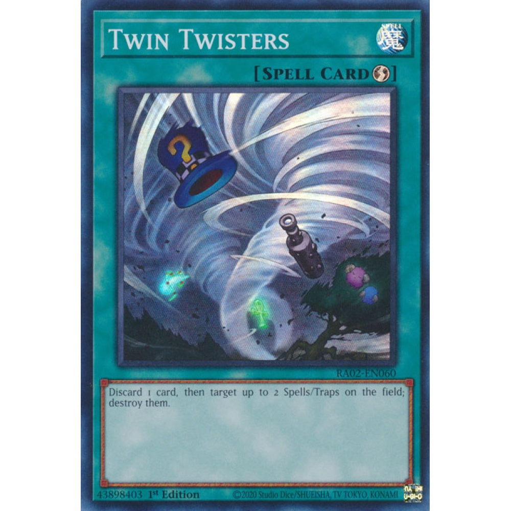 Twin Twisters RA02-EN060 Platinum Platinum Secret Rare Yu-Gi-Oh 25th Anniversary Rarity Collection II in Art