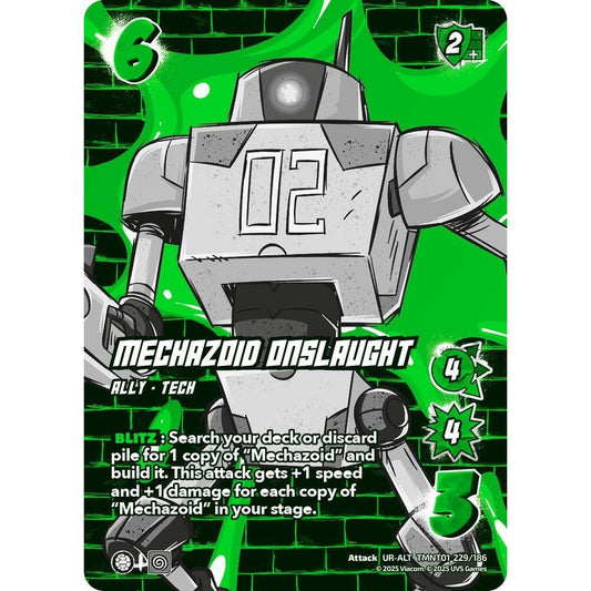 Mechazoid Onslaught 229/186 TMNT01 Universus Teenage Mutant Ninja Turtles Attack UR-ALT