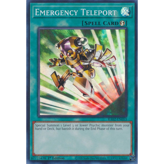 Emergency Teleport RA02-EN053 Super Super Rare Yu-Gi-Oh 25th Anniversary Rarity Collection II in Art