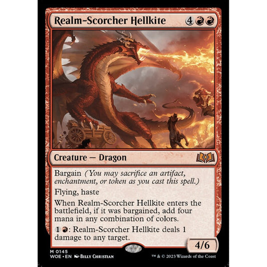 Realm-Scorcher Hellkite, mythic, 145, Magic the Gathering, Wilds of Eldraine