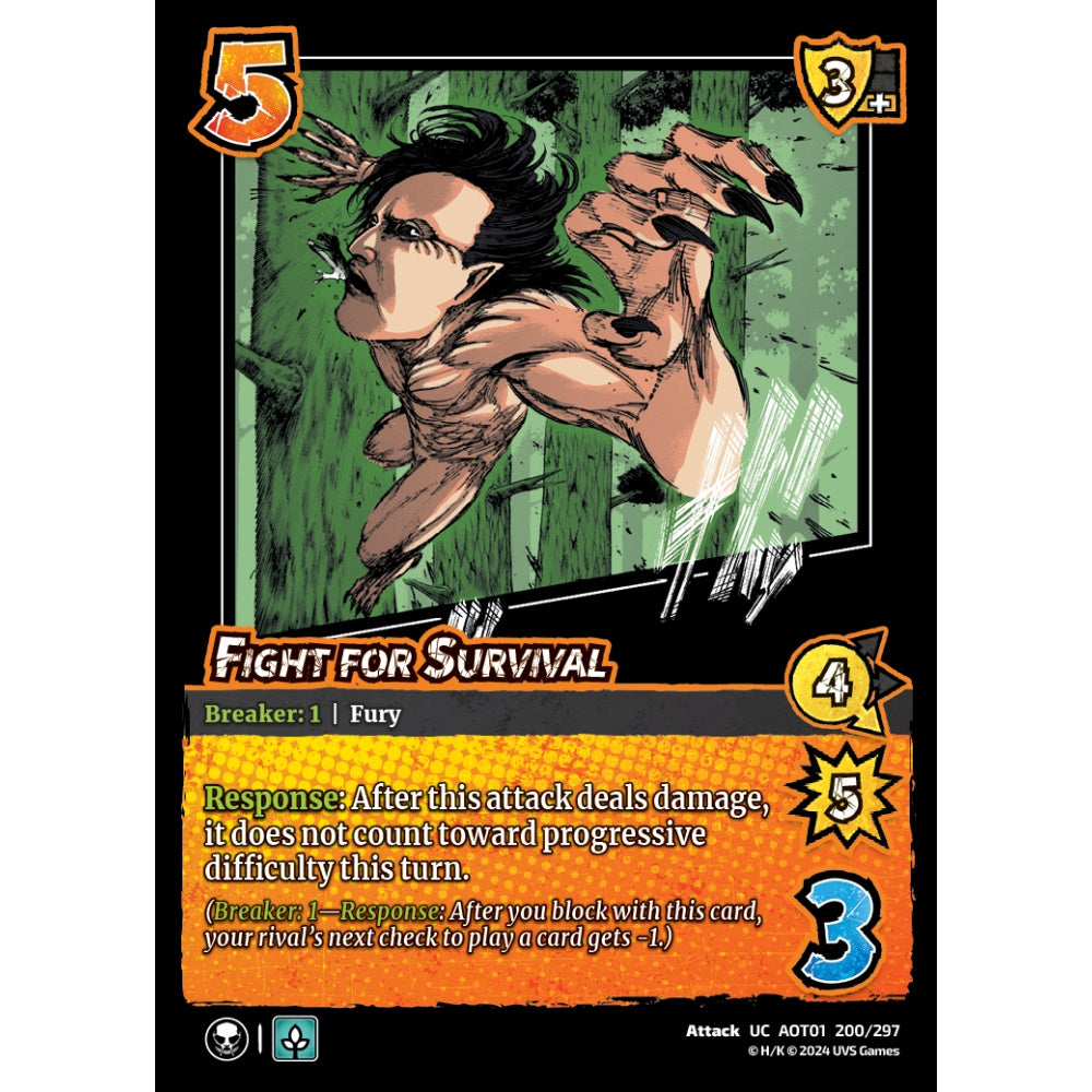 Fight for Survival, 200/297, UC, UniVersus, Attack on Titan: Battle for Humanity