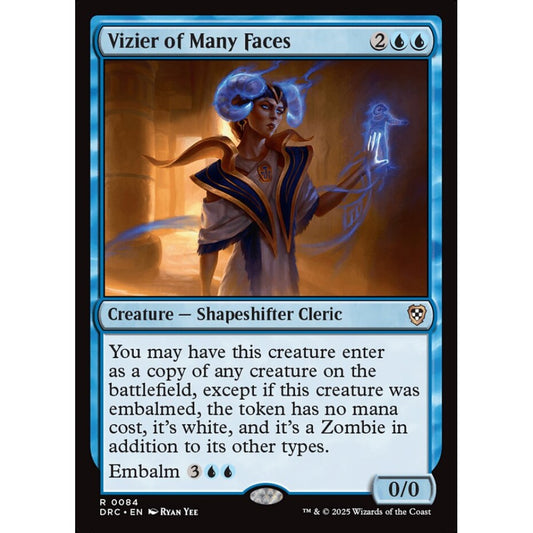 Vizier of Many Faces, 84, rare, Magic: The Gathering, Aetherdrift Commander