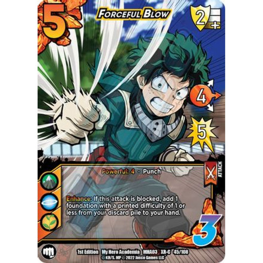 Forceful Blow, 45/108, XR-C, UniVersus, MHA03 Heroes Clash