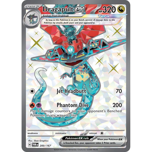 Dragapult ex Ultra Rare 200/167 Pokemon Card Game Twilight Masquerade