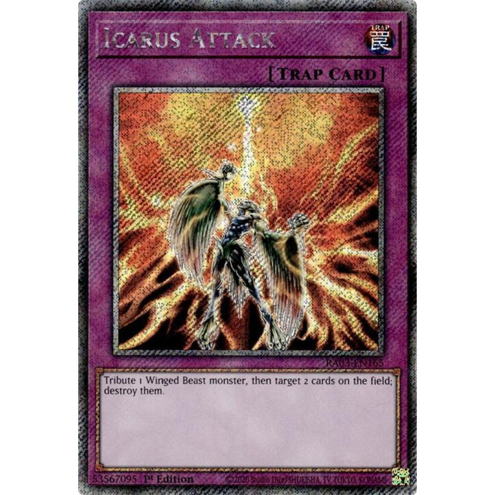 Icarus Attack (Platinum Secret Rare) RA03-EN165 Platinum Rare Yu-Gi-Oh Quarter Century Bonanza