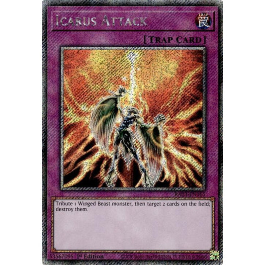 Icarus Attack (Platinum Secret Rare) RA03-EN165 Platinum Rare Yu-Gi-Oh Quarter Century Bonanza