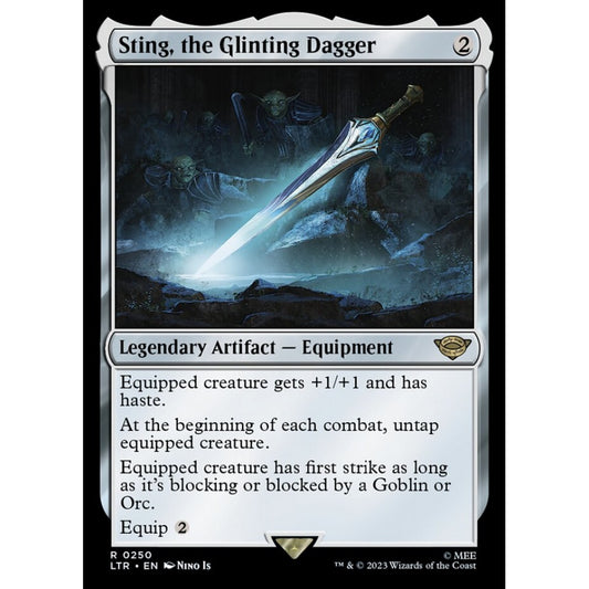 Sting, the Glinting Dagger, rare, 250, Magic the Gathering, The Lord of the Rings: Tales of Middle-earth