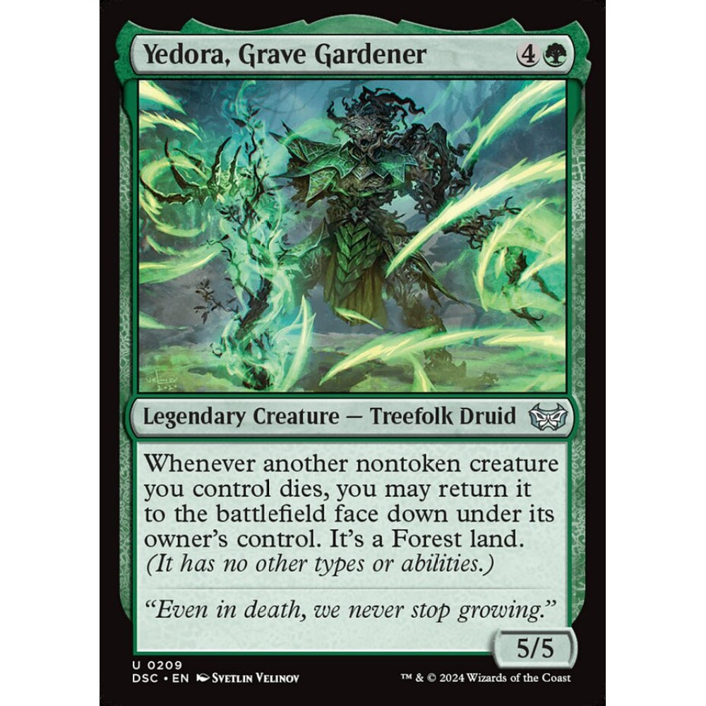 Yedora, Grave Gardener, 209, uncommon, Magic: The Gathering, Duskmourn: House of Horror